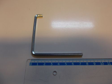 Sechskantstiftschlüssel 4 mm, 2 x gebogen, vernickelt und gehärtet, 75 x 75 Schenkellänge, Maco